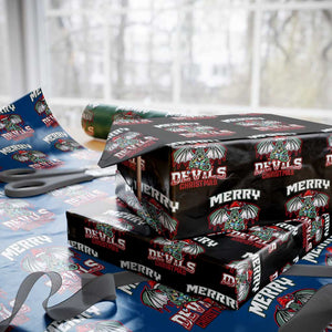 Jersey Devil Wrapping Paper Roll Merry Devils Xmas Cryptid Gift TS12 Black Print Your Wear