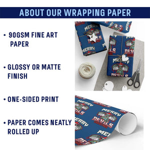 Jersey Devil Wrapping Paper Roll Merry Devils Xmas Cryptid Gift TS12 Print Your Wear