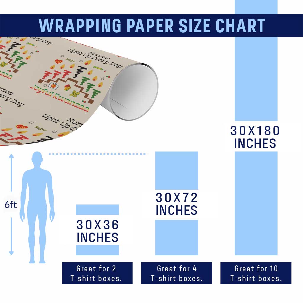 Joyful Kwanzaa Nurse Gift Wrapping Paper Roll Light Up Everyday TS12 Print Your Wear