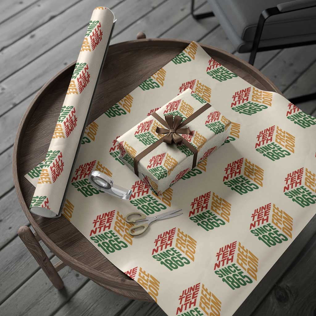 Juneteenth 1865 Freedom Wrapping Paper Roll African American Pride TS12 Beige Print Your Wear