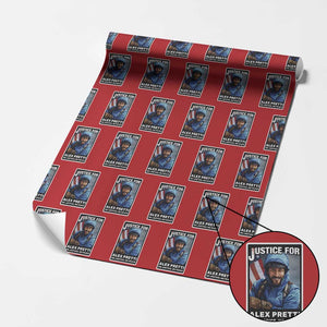 Justice For Alex Pretti Wrapping Paper Roll Minneapolis USA Support Gift TS12 Red Print Your Wear