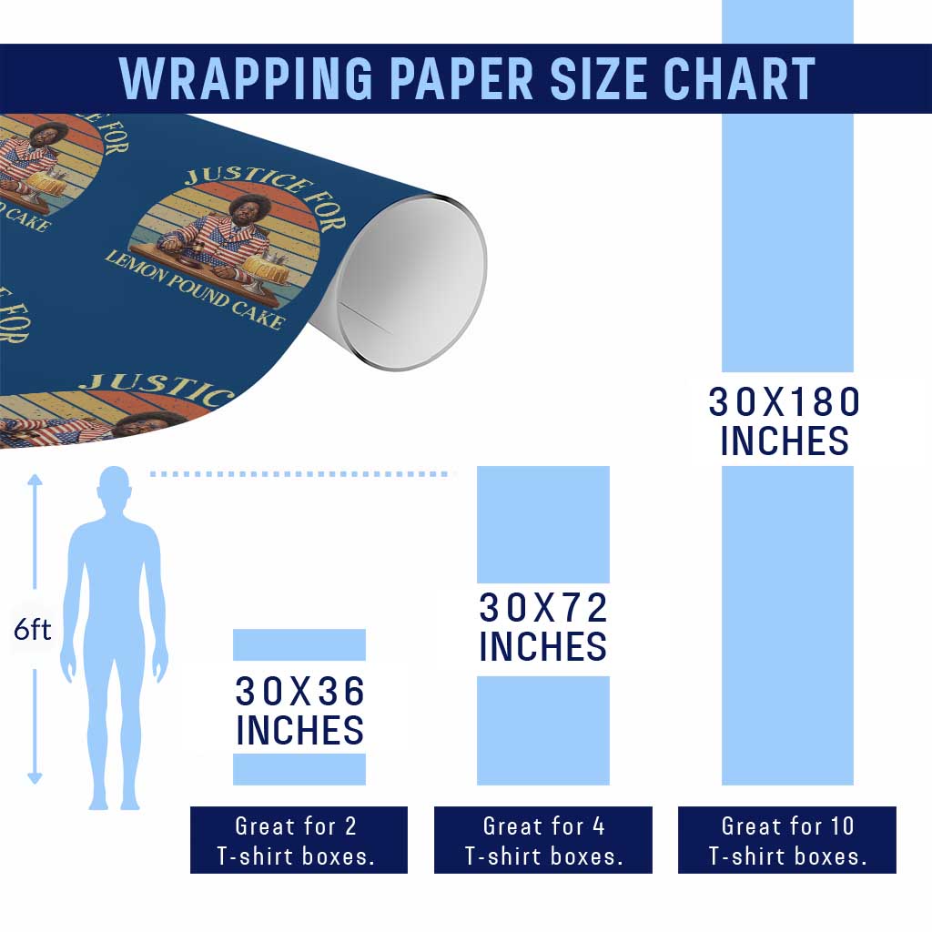 Justice For Lemon Pound Cake Wrapping Paper Roll Retro Rap Free Speech TS14 Print Your Wear