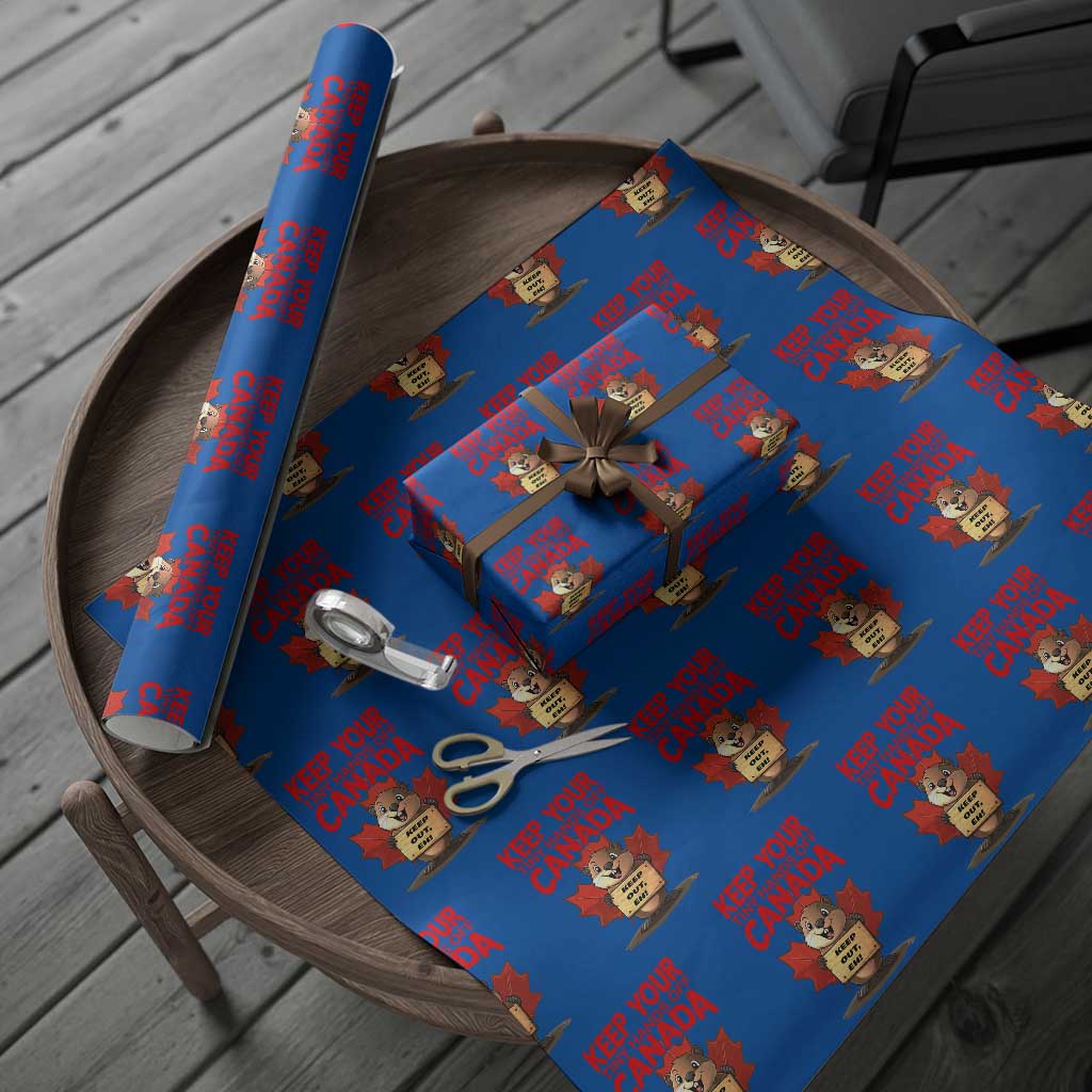 Keep Your Tiny Hands Off Canada Wrapping Paper Roll Not For Sale Canadian Maple Leaf Beaver TS02 Blue Print Your Wear