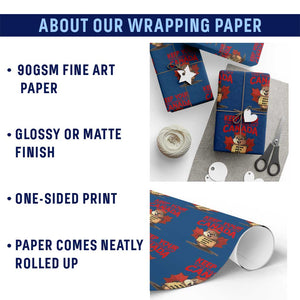 Keep Your Tiny Hands Off Canada Wrapping Paper Roll Not For Sale Canadian Maple Leaf Beaver TS02 Print Your Wear