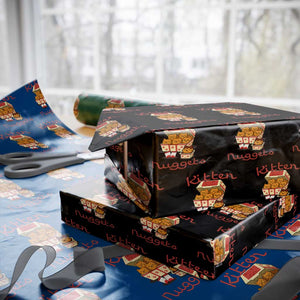 Kitten Nuggets Wrapping Paper Roll Funny Cat Lover Gift TS12 Black Print Your Wear
