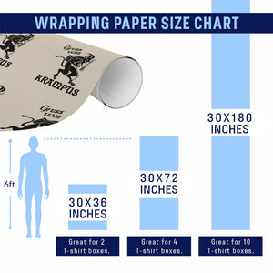 Krampus Wrapping Paper Roll Gruss Vom Greetings TS02 Print Your Wear