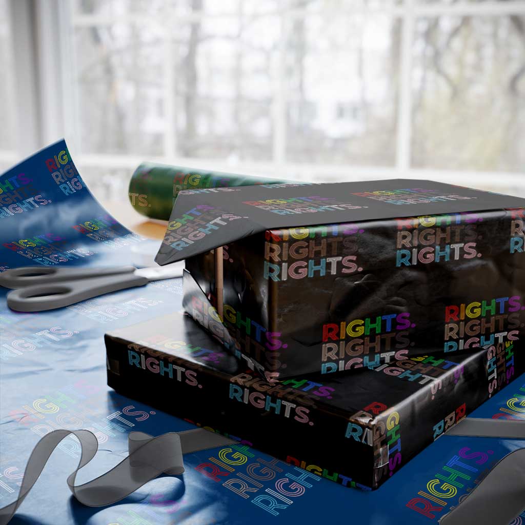 LGBTQ Trans Rights Wrapping Paper Roll Social Justice Equality Human Rights TS10 Black Print Your Wear