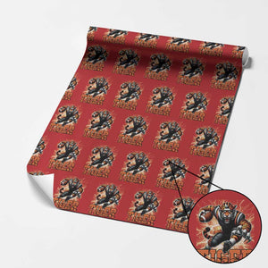 Lightning Tiger Lover Wrapping Paper Roll Sport Lover Gift TS12 Red Print Your Wear