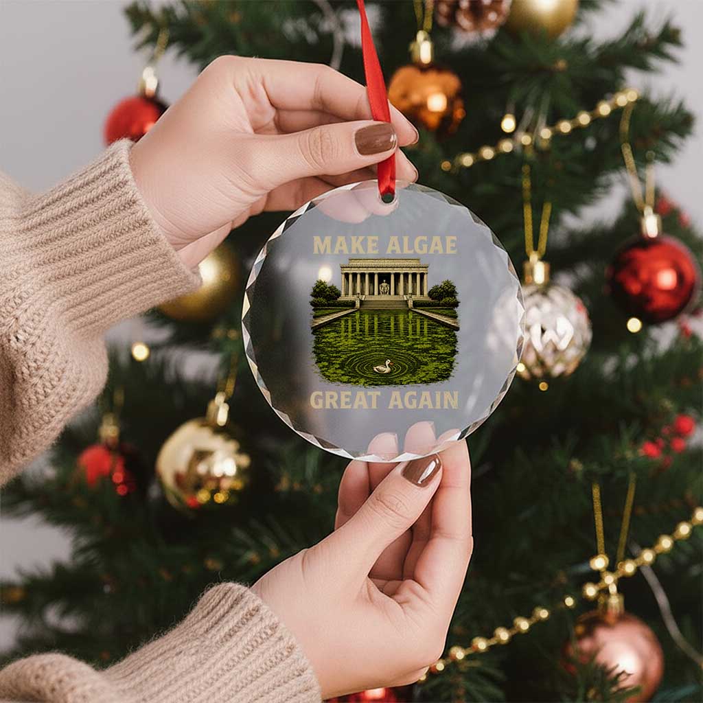 Make Algae Great Again Crystal Glass Ornament Funny Lincoln Memorial Reflecting Pool TS11 Print Your Wear