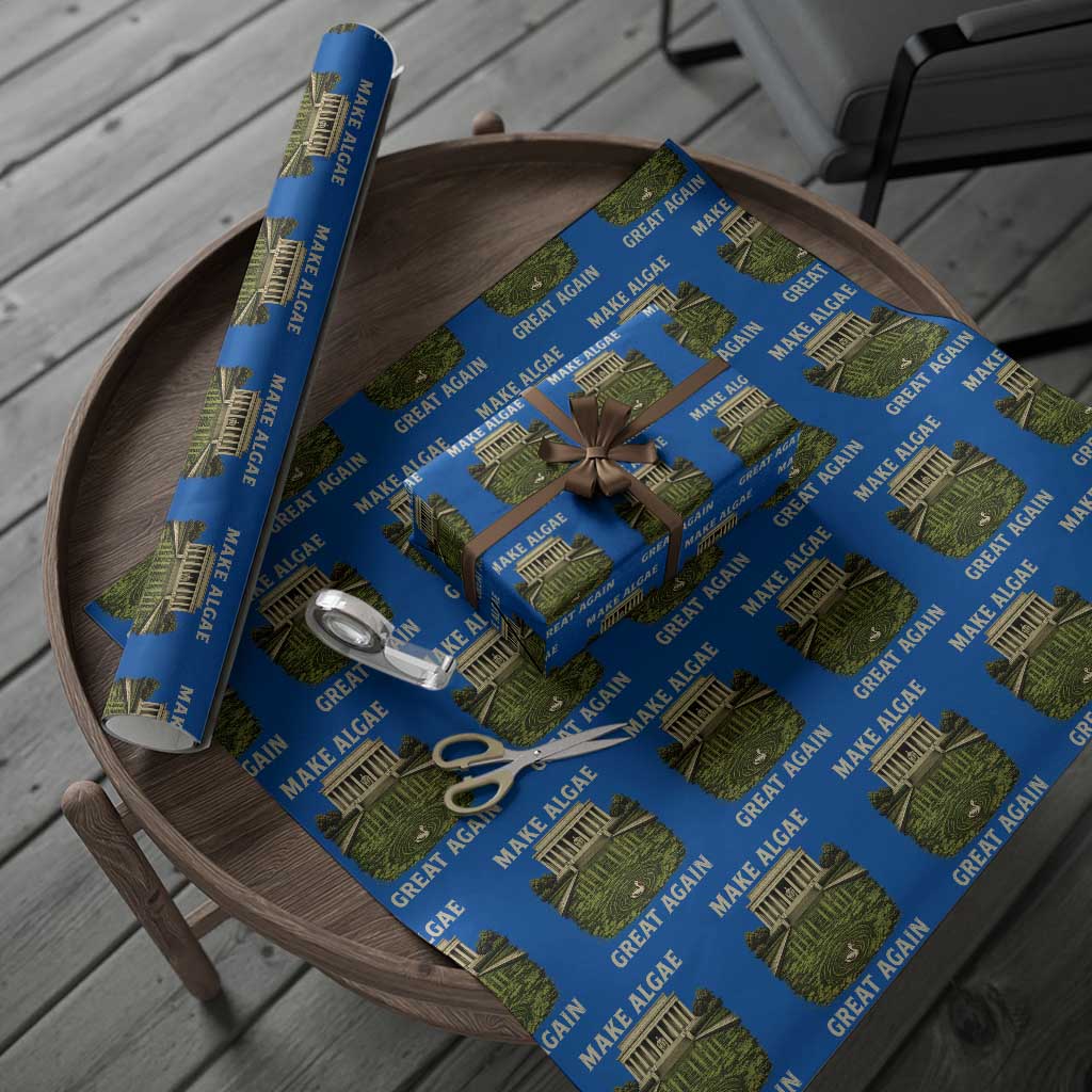Make Algae Great Again Wrapping Paper Roll Funny Lincoln Memorial Reflecting Pool TS11 Blue Print Your Wear