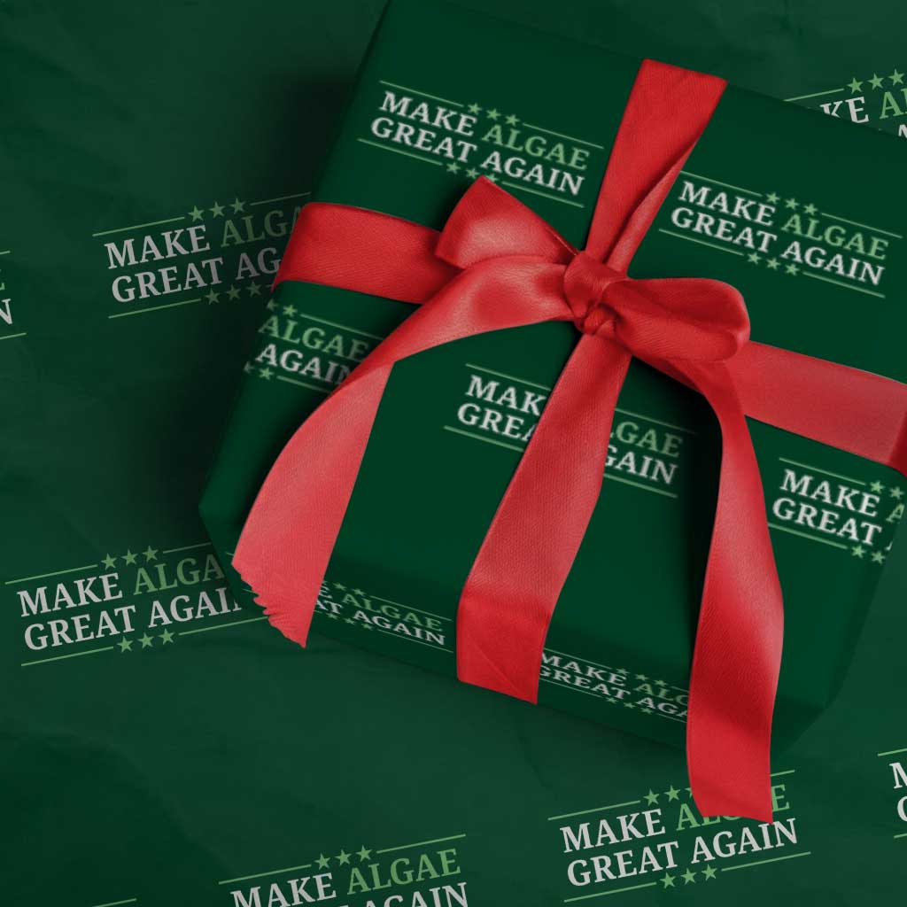 Make Algae Great Again Wrapping Paper Roll Funny Political Satire Lincoln Reflecting Pool TS11 Green Print Your Wear