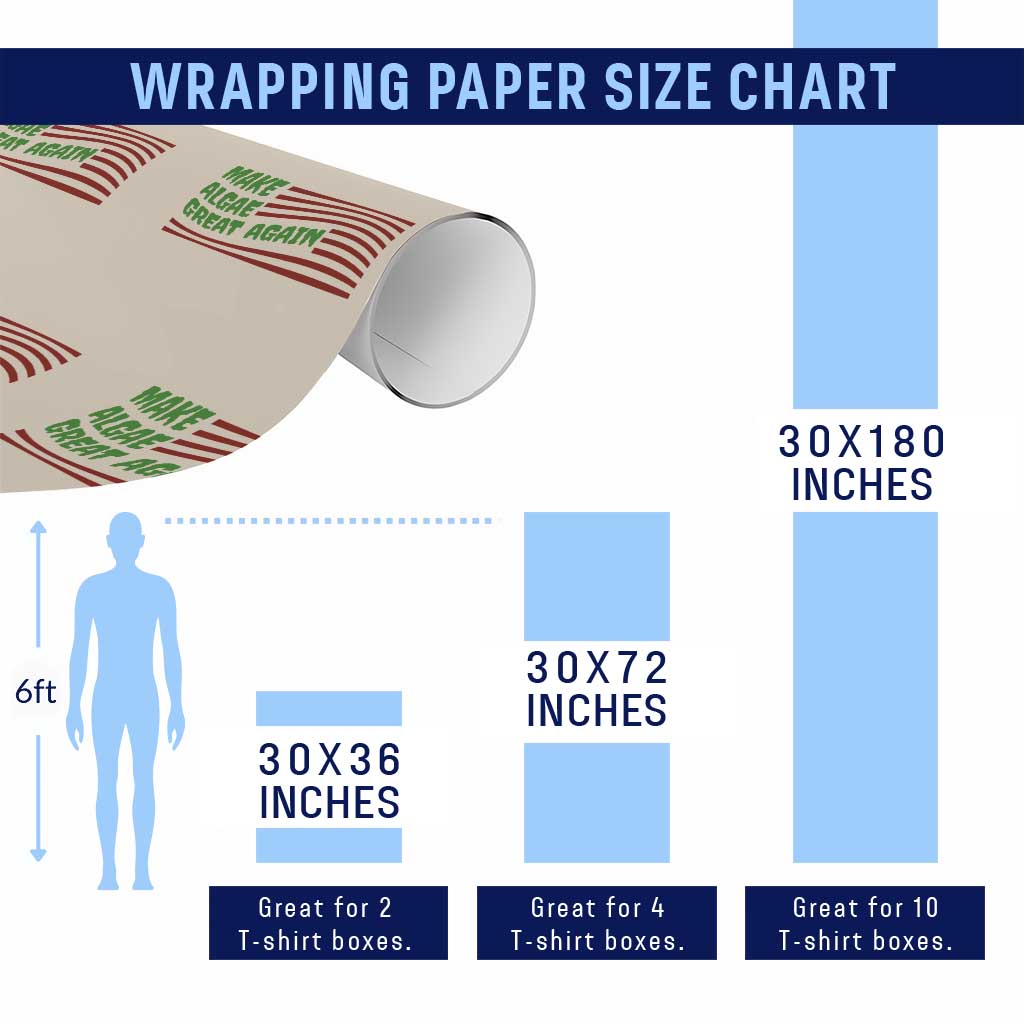 Make Algae Great Again Wrapping Paper Roll Funny Political Satire American Flag Meme TS14 Print Your Wear