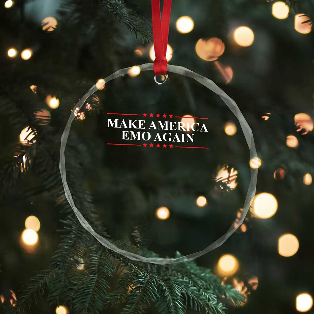 Make America Emo Again Crystal Glass Ornament Funny Goth Gothic US TS10 Print Your Wear