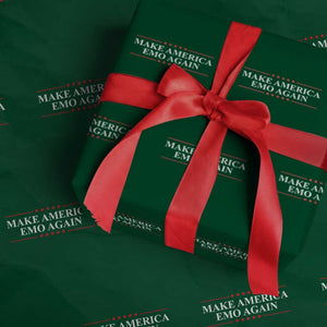 Make America Emo Again Wrapping Paper Roll Funny Goth Gothic US TS10 Green Print Your Wear