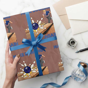 Make Bowling Great Again Wrapping Paper Roll Funny Bowler Gift TS12 Mocha Print Your Wear