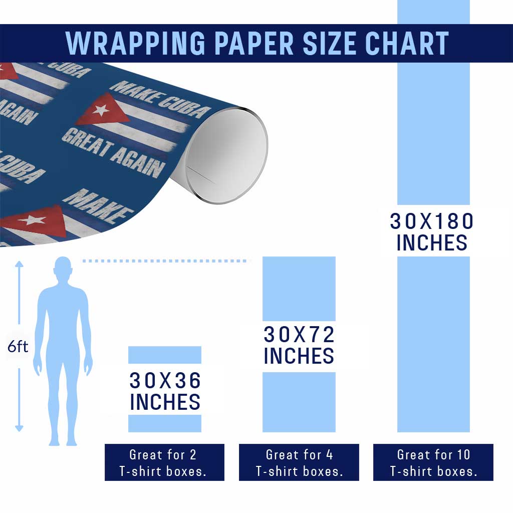Make Cuba Great Again Wrapping Paper Roll Vintage Cuban Map TS11 Print Your Wear