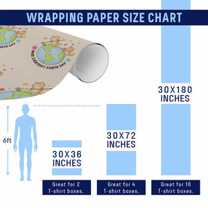 Make Everyday Earth Day Wrapping Paper Roll Funny Cat Lover Gift TS12 Print Your Wear