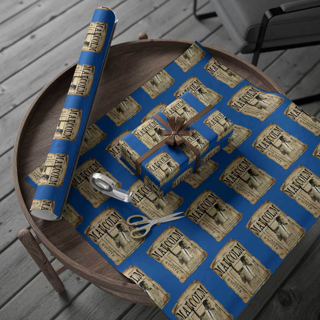 Malcolm X Historical Newspaper Wrapping Paper Roll Stumbling Is Not Falling Black History TS12 Blue Print Your Wear