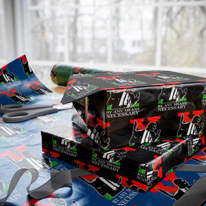 Malcolm X Wrapping Paper Roll By Any Means Necessary TS14 Black Print Your Wear
