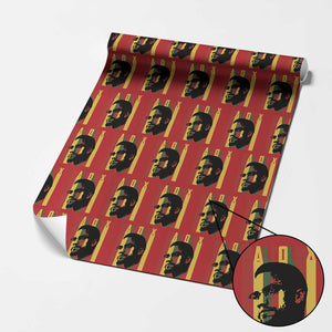 Malcolm X Wrapping Paper Roll Pan African Flag Black History TS14 Red Print Your Wear