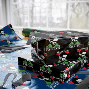 Malcolm X Wrapping Paper Roll Stumbling Is Not Falling Black History Leader TS12 Black Print Your Wear