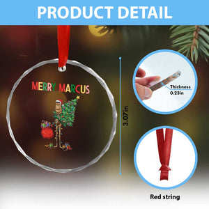 Marcus The Worm Christmas Meme Crystal Glass Ornament TS14 Print Your Wear