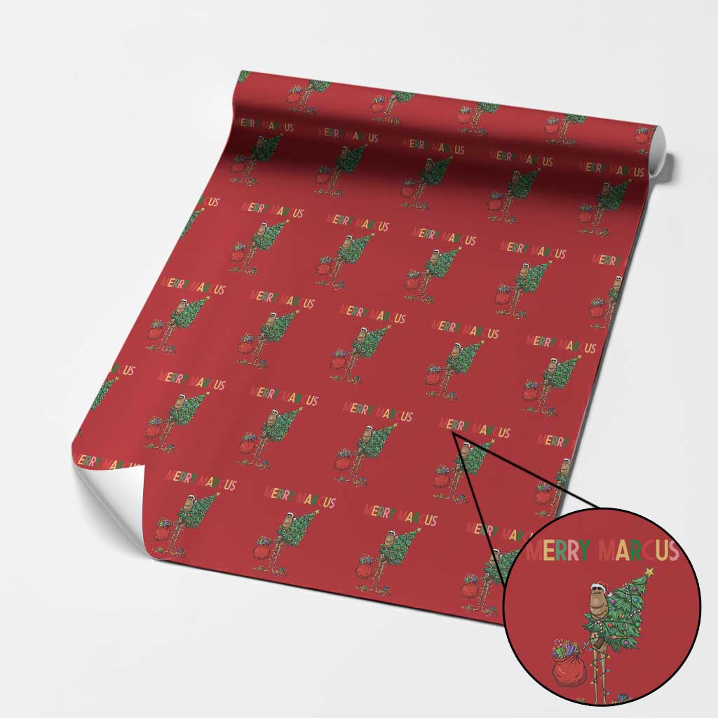 Marcus The Worm Christmas Meme Wrapping Paper Roll TS14 Red Print Your Wear