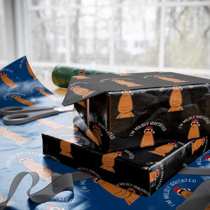 Marcus The Worm Christmas Meme Wrapping Paper Roll I Am Mildly Irritated TS14 Black Print Your Wear