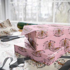 Marcus The Worm Christmas Meme Wrapping Paper Roll I'm Fine Everything is Fine TS10 Light Pink Print Your Wear