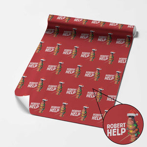 Marcus The Worm Christmas Wrapping Paper Roll Robert Help Internet Weirdcore Brainrot Humor TS10 Red Print Your Wear