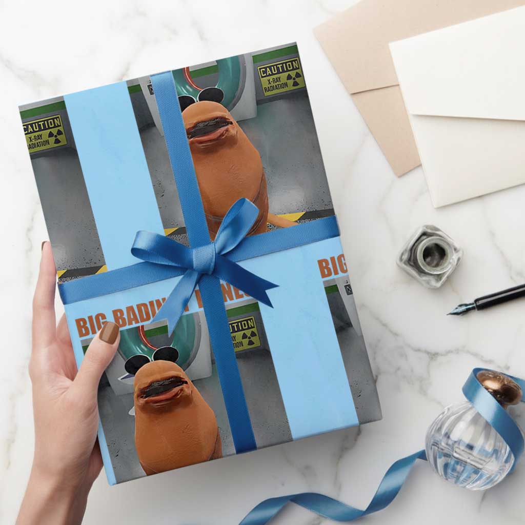 Marcus The Worm Meme Wrapping Paper Roll Big Badinky Bones TS14 Light Blue Print Your Wear
