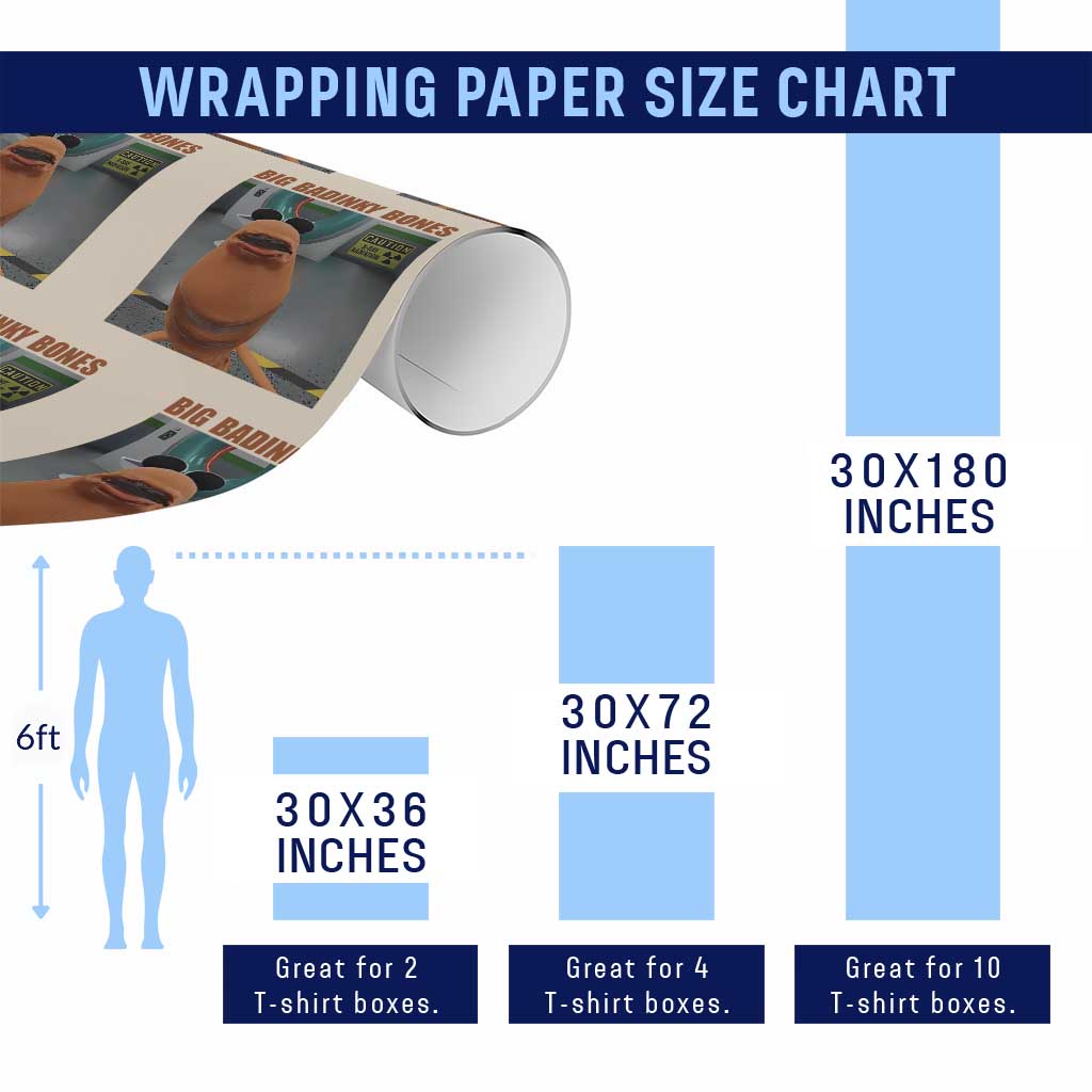 Marcus The Worm Meme Wrapping Paper Roll Big Badinky Bones TS14 Print Your Wear
