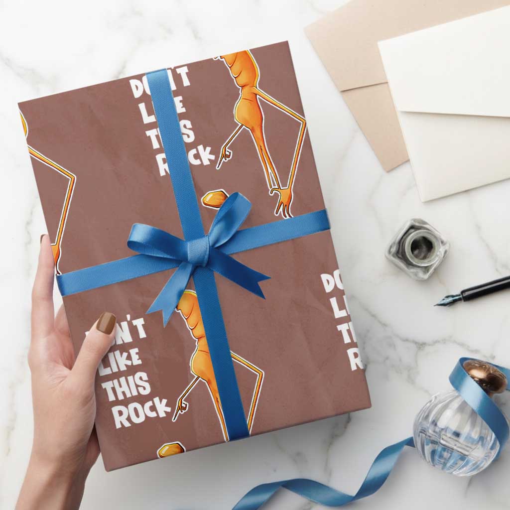 Marcus The Worm Meme Wrapping Paper Roll Do Not Like This Rock TS14 Mocha Print Your Wear
