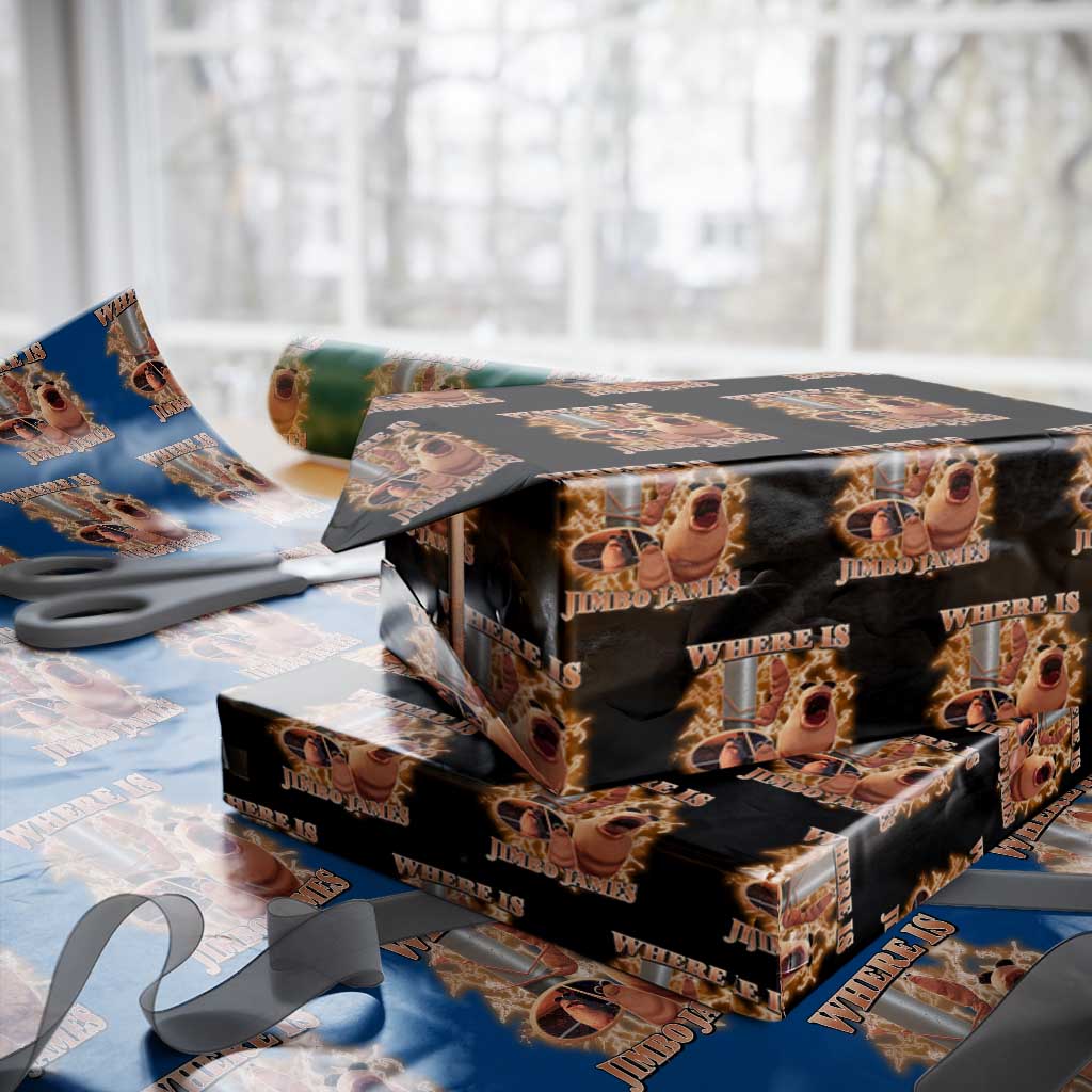 Marcus The Worm Meme Wrapping Paper Roll Where Is Jimbo James TS14 Black Print Your Wear