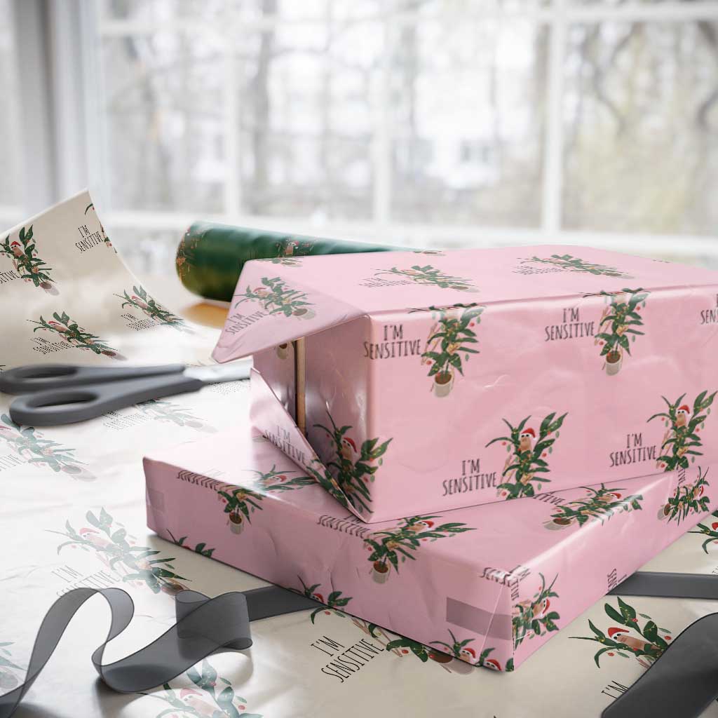 Marcus The Worm Christmas Meme Wrapping Paper Roll I Am Sensitive TS14 Light Pink Print Your Wear