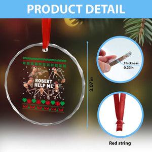 Marcus The Worm Christmas Meme Crystal Glass Ornament TS14 Print Your Wear