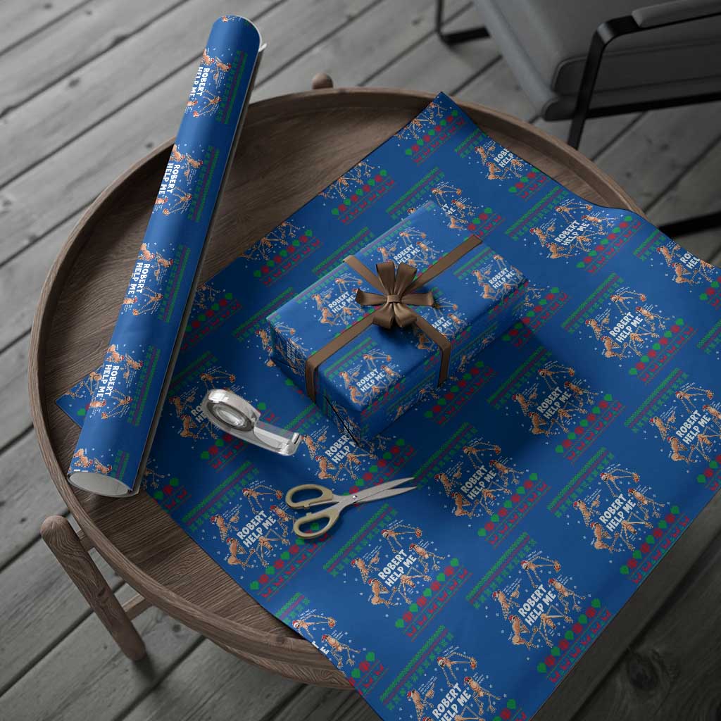 Marcus The Worm Christmas Meme Wrapping Paper Roll TS14 Blue Print Your Wear