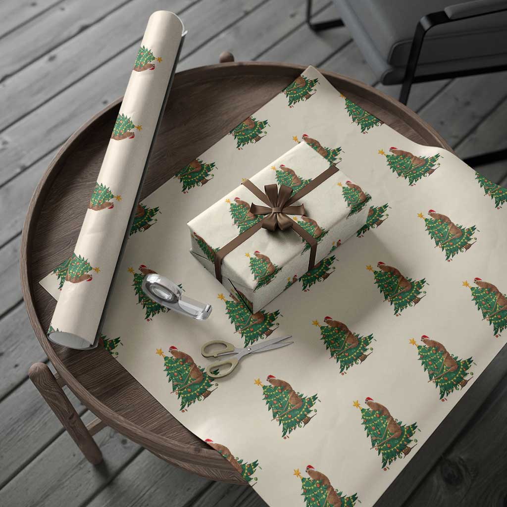 Marcus The Worm Meme Funny Christmas Wrapping Paper Roll TS14 Beige Print Your Wear