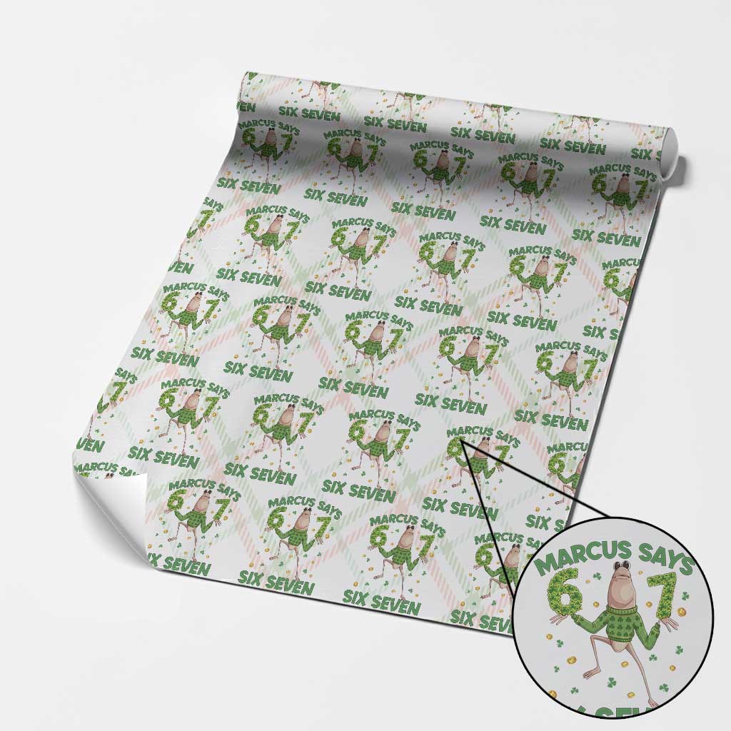 Marcus The Worm St Patricks Day Wrapping Paper Roll Funny 67 Six Seven Hands Meme TS14 Christmas Plaid Print Your Wear