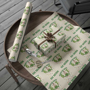 Marcus The Worm St Patricks Day Wrapping Paper Roll Funny 67 Six Seven Hands Meme TS14 Beige Print Your Wear