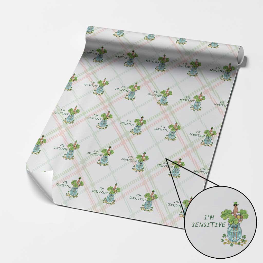 Marcus The Worm St Patricks Day Wrapping Paper Roll I'm Sensitive TS14 Christmas Plaid Print Your Wear
