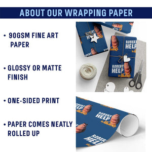 Marcus The Worm Wrapping Paper Roll Funny Brainrot Meme Robert Help TS10 Print Your Wear