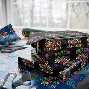 Mardi Gras Crawfish Wrapping Paper Roll Who Is Your Crawdaddy TS14 Black Print Your Wear