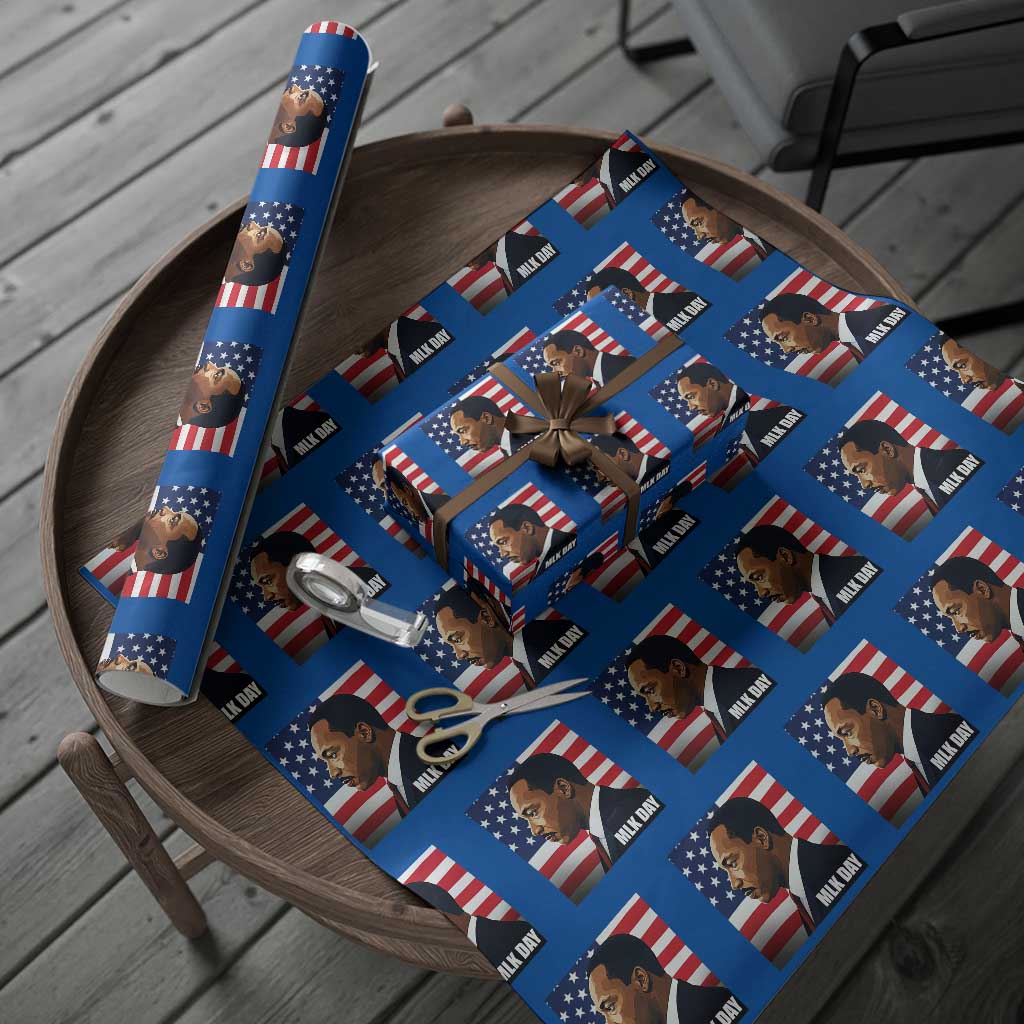 Martin Luther King Jr Wrapping Paper Roll Human Rights TS14 Blue Print Your Wear