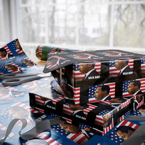 Martin Luther King Jr Wrapping Paper Roll Human Rights TS14 Black Print Your Wear