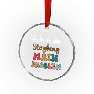 Math Teacher Crystal Glass Ornament Sleighing Math Problem Xmas Gift TS10 Print Your Wear