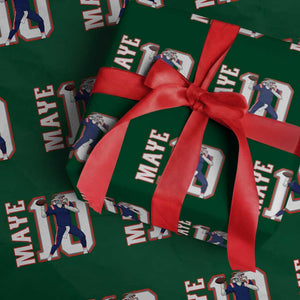 Maye Lover Wrapping Paper Roll QB 10 Player Fan TS12 Green Print Your Wear