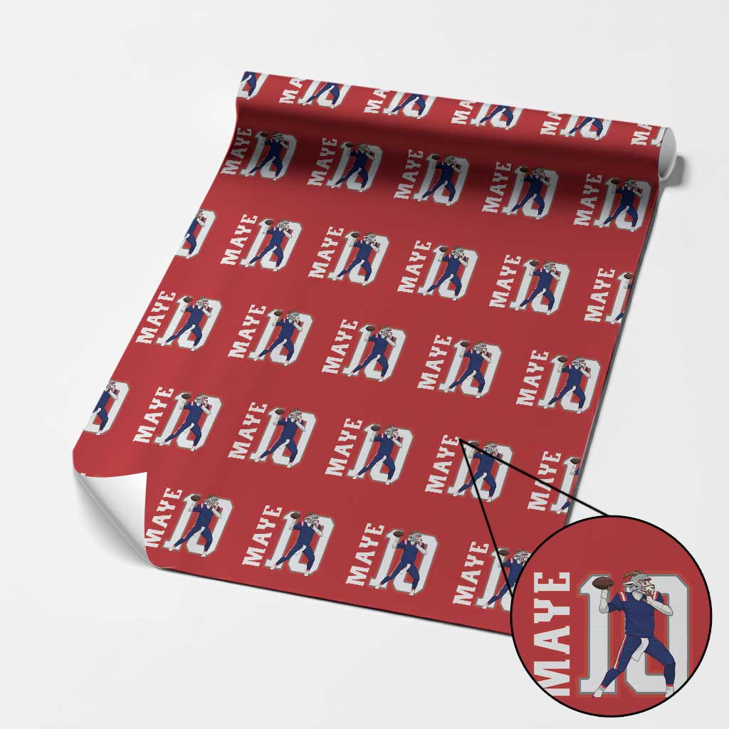 Maye Lover Wrapping Paper Roll QB 10 Player Fan TS12 Red Print Your Wear