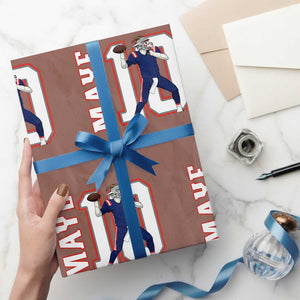 Maye Lover Wrapping Paper Roll QB 10 Player Fan TS12 Mocha Print Your Wear