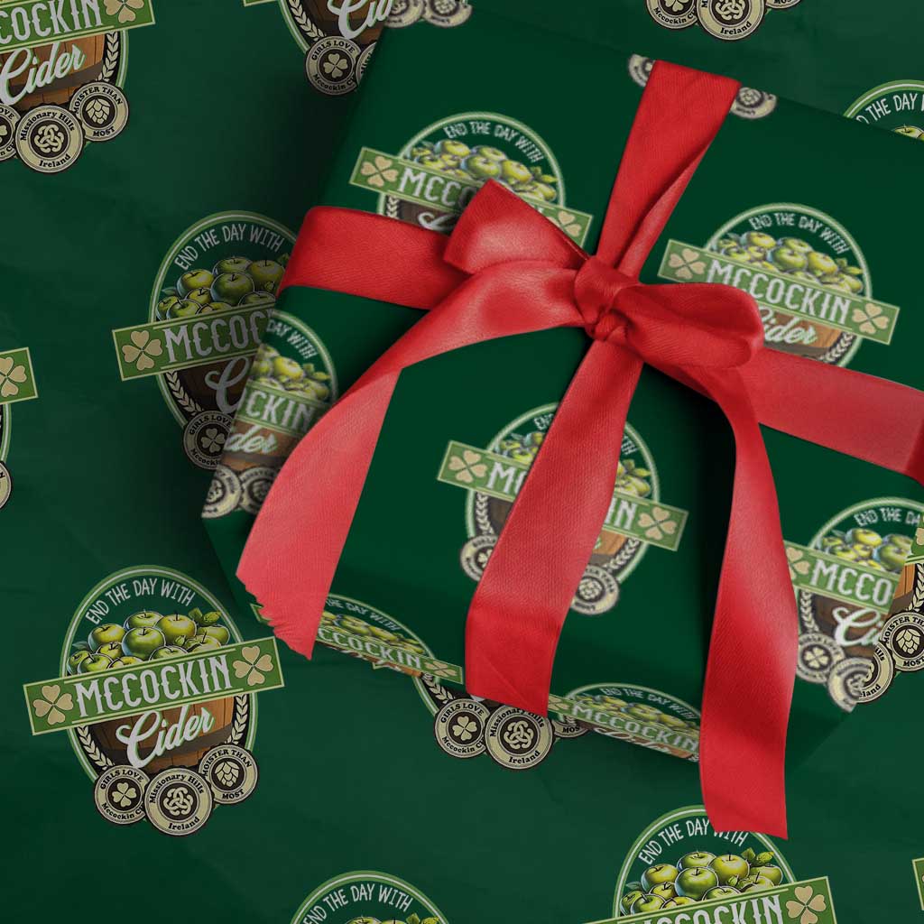 Mccockin Cider Wrapping Paper Roll Funny St Patrick's Day TS02 Green Print Your Wear